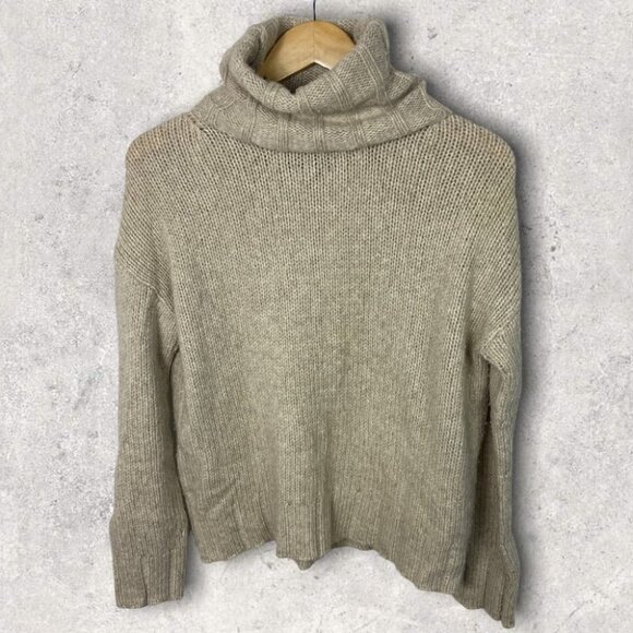 Nili Lotan Yak Wool Turtleneck Sweater Beige Cream Size XS Zoe Knit Pullover Tan - Picture 4 of 9